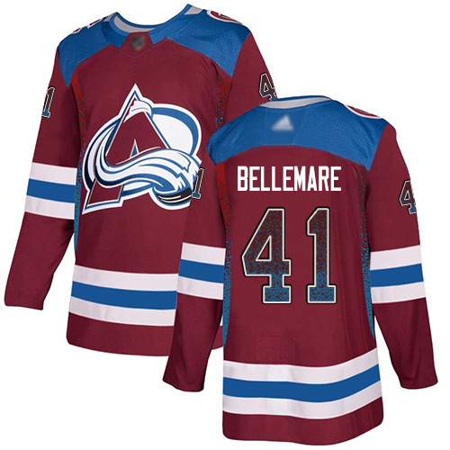 Adidas Colorado Avalanche Men #41 Pierre-Edouard Bellemare Burgundy Home Authentic Drift Fashion Stitched NHL Jersey->colorado avalanche->NHL Jersey